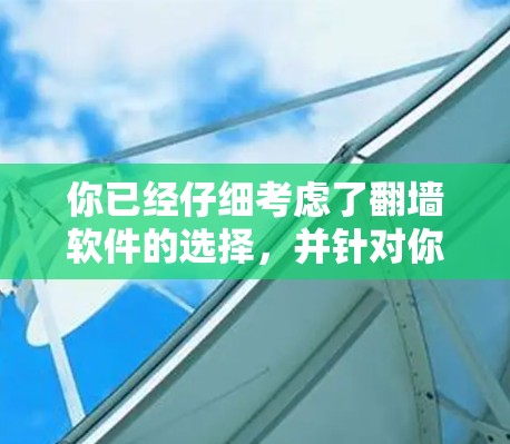 你已经仔细考虑了翻墙软件的选择，并针对你的网络配置、设备需求、网络需求和使用场景进行了深入分析。以下是根据你提供的信息总结的最佳建议