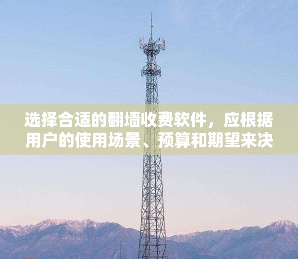 选择合适的翻墙收费软件，应根据用户的使用场景、预算和期望来决定。以下是详细的分析和推荐