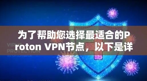 为了帮助您选择最适合的Proton VPN节点，以下是详细的步骤和推荐
