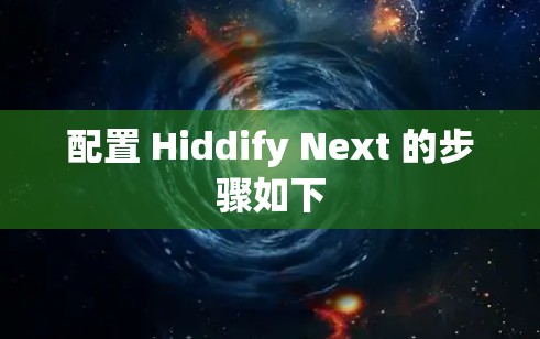 配置 Hiddify Next 的步骤如下