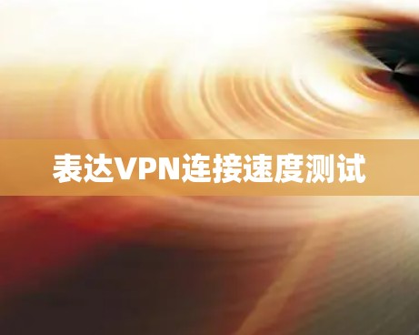 表达VPN连接速度测试
